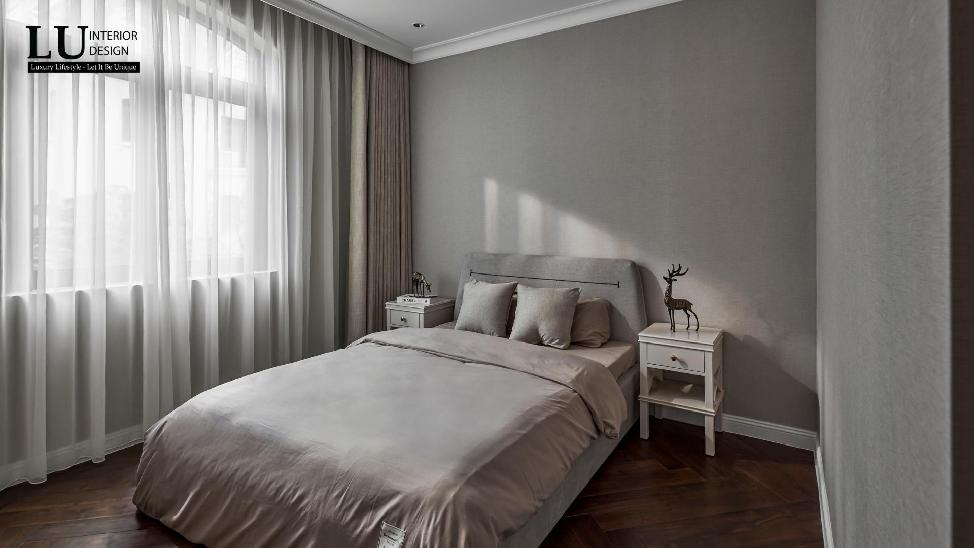 Hệ rèm thông minh dễ dàng điều chỉnh độ sáng cho căn phòng | Dự án Victoria Village - LU Design.