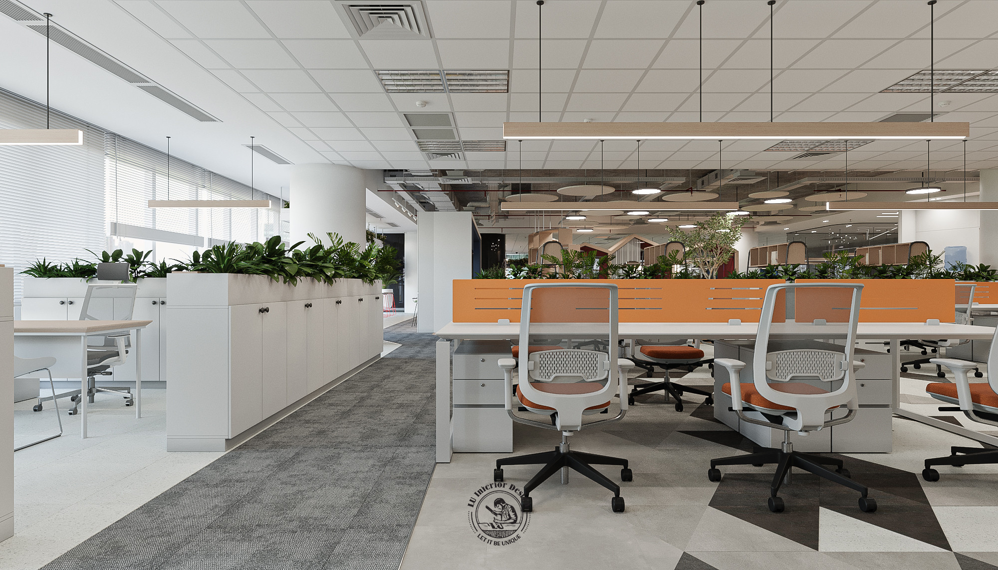 Thi công nội thất văn phòng xanh mang lại lợi ích tối ưu cho doanh nghiệp | LU Design thực hiện.