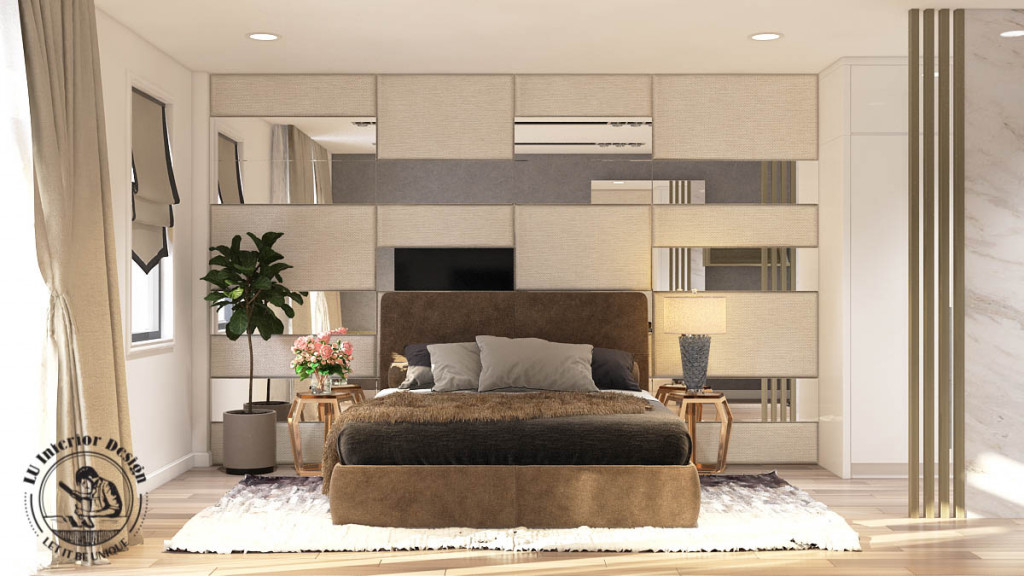 Thiết kế thi công nội thất phòng ngủ đem lại cho bạn không gian thư giãn mơ ước | LU Design thực hiện.