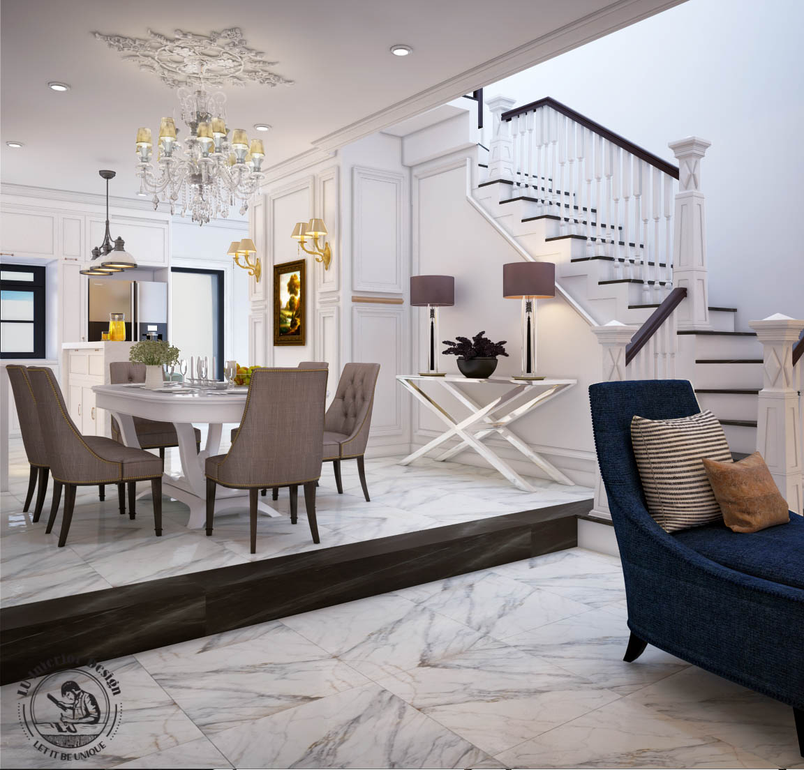 Thiết kế chung cư với phong cách Tân cổ điển | Căn hộ Lakeview City - LU Design thực hiện.