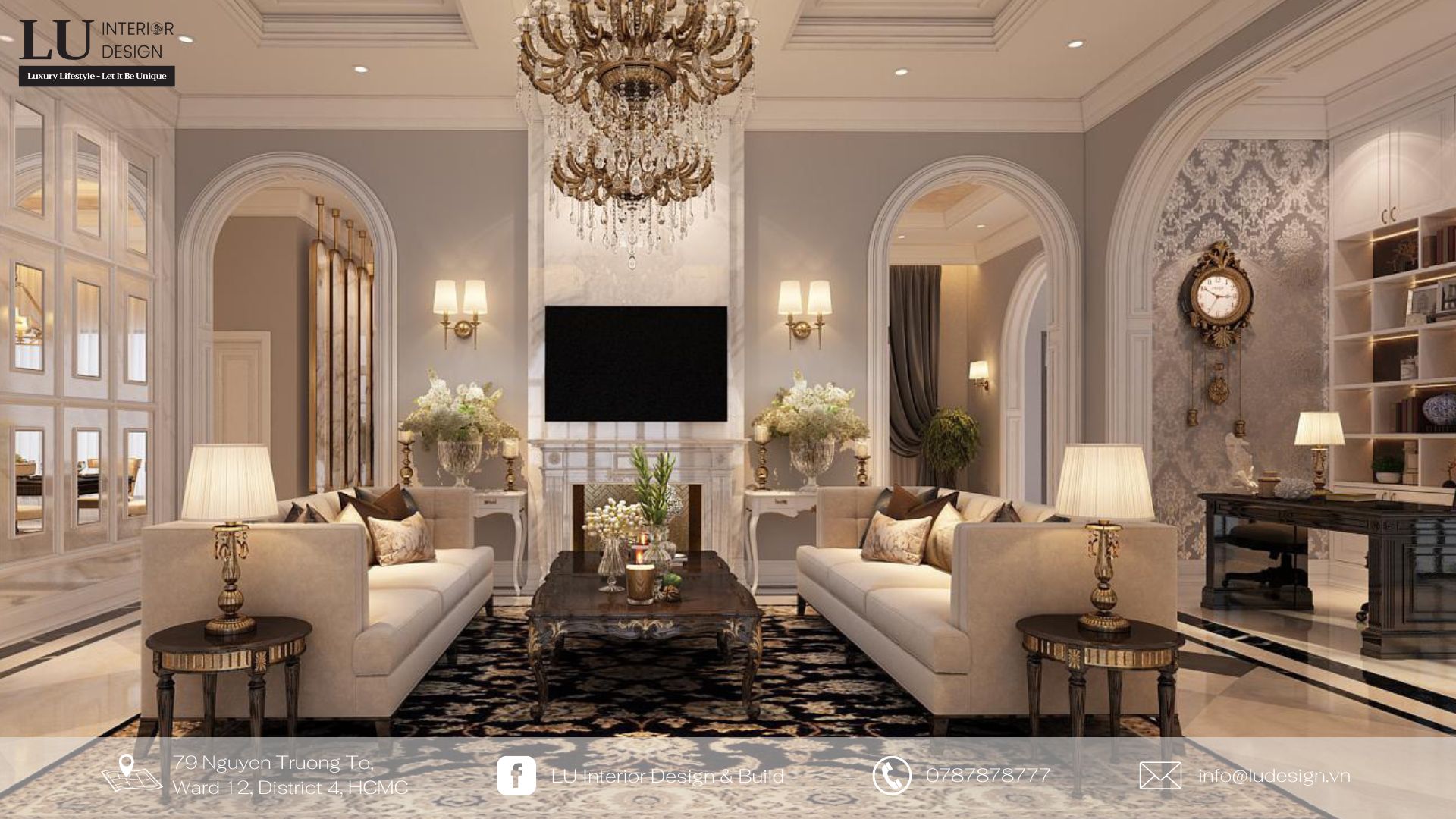 Màu sắc ảnh hưởng đến thiết kế nội thất phòng khách | Dự án biệt thự An Giang - LU Design thực hiện. 