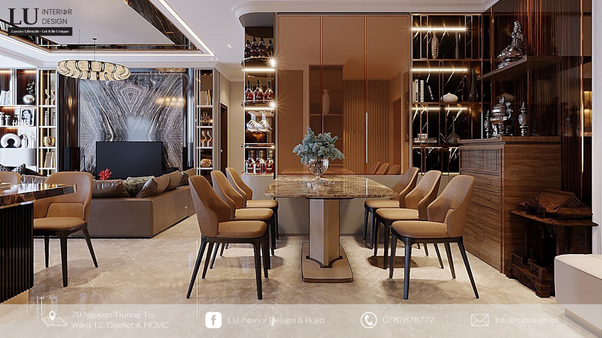 Vai trò của hình học trong thiết kế nội thất | Dự án căn hộ Saigon Royal - LU Design thực hiện. 
