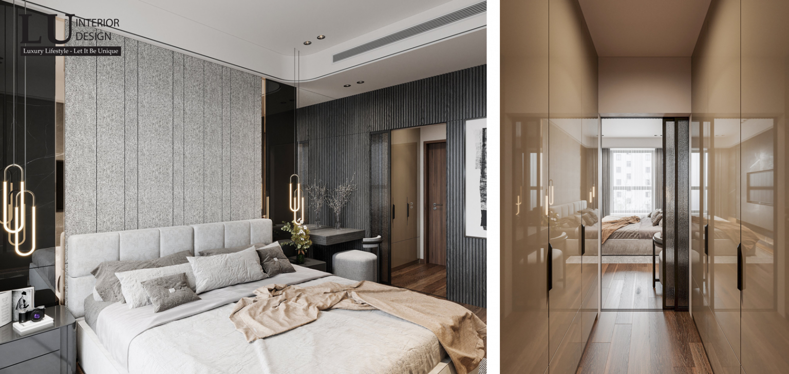 Mang cái “tôi” của gia chủ vào trong thiết kế nội thất phòng ngủ hiện đại | Dự án căn hộ The Marq - LU Design thực hiện.