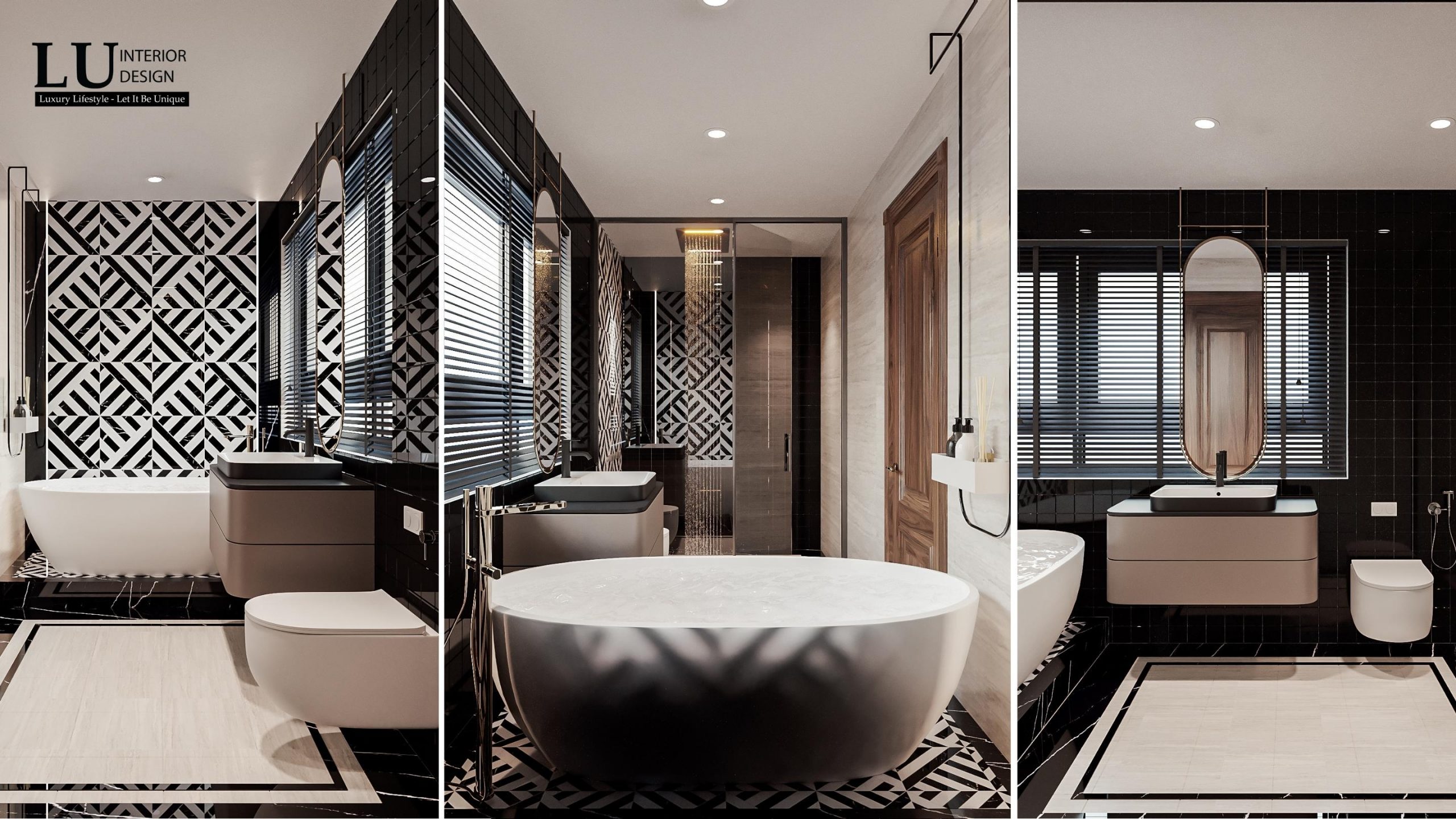 Phòng tắm đơn hướng phong cách hiện đại đại phù hợp lứa tuổi người dùng | Dự án Villa Quận 9 - LU Design thực hiện