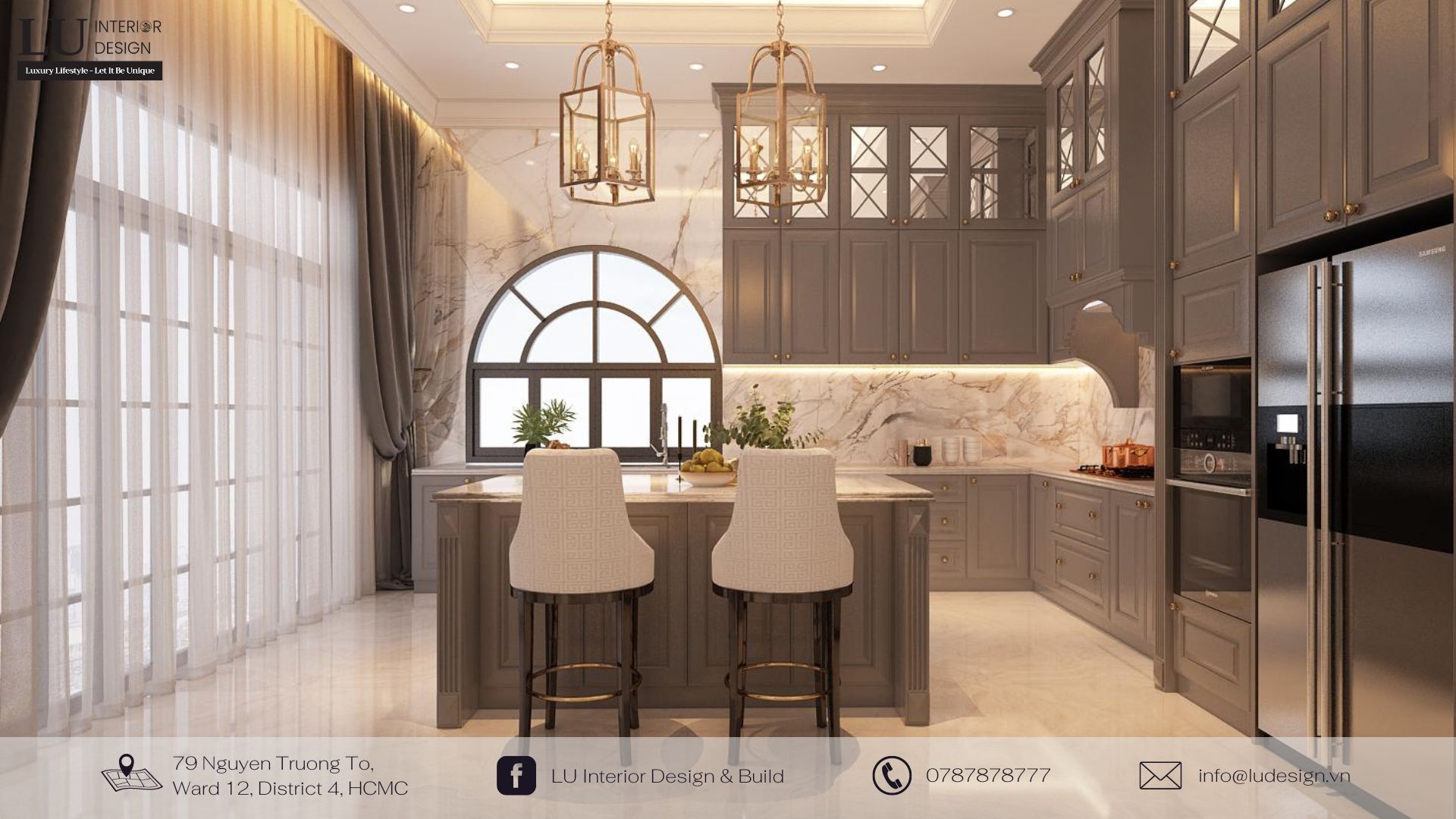 Không gian bếp đẹp và hiện đại | Dự án biệt thự An Giang-  LU Design thực hiện.