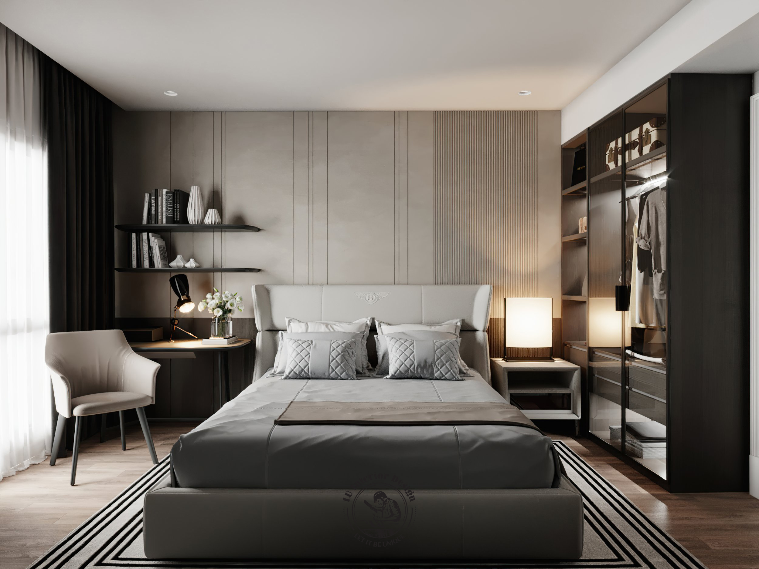 Phòng ngủ Tân cổ điển đẳng cấp và sang trọng | LU Design thực hiện.