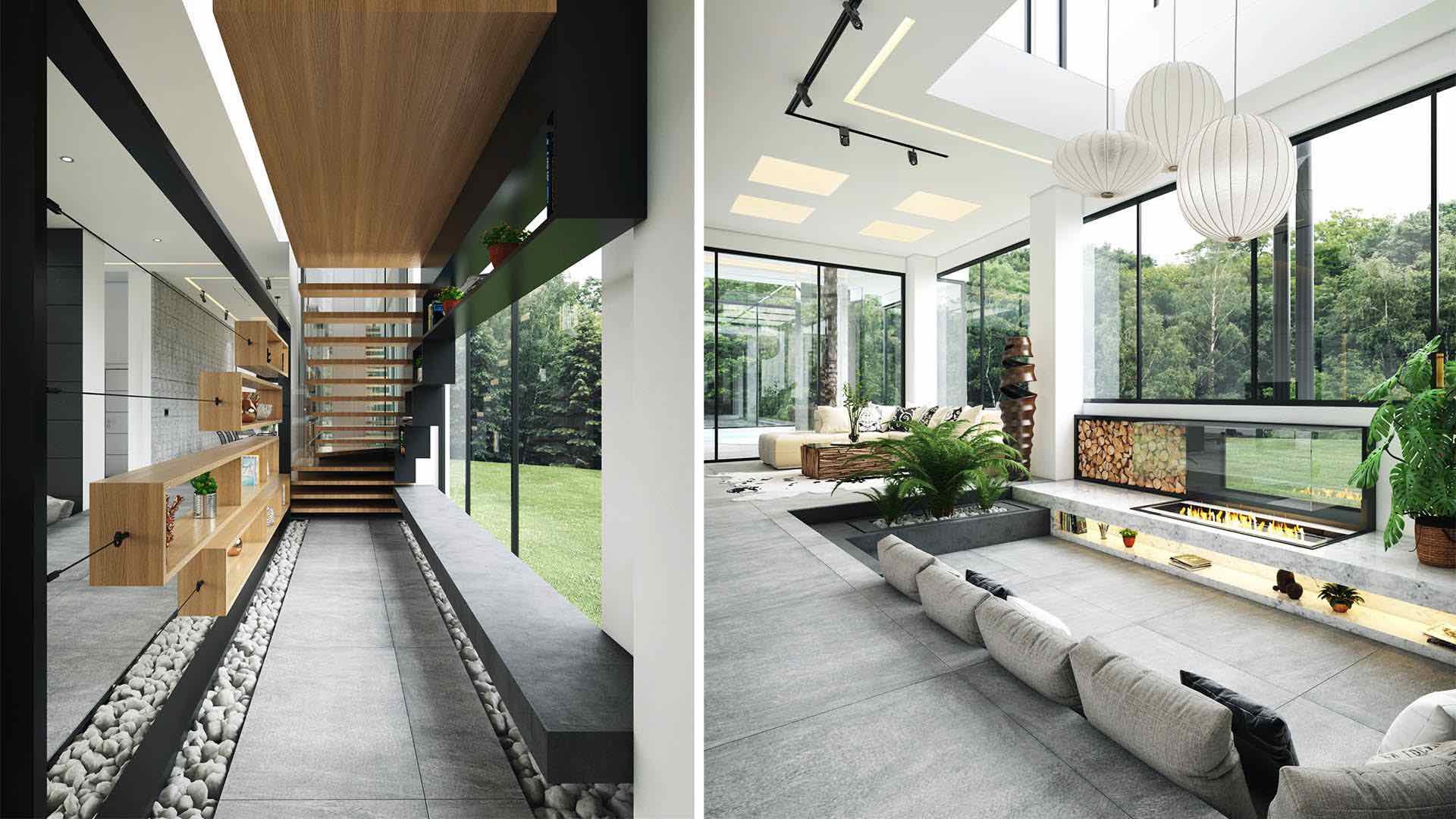 Thiết kế nội thất biệt thự hiện đại - “hòa hợp” cùng thiên nhiên | Nguồn ảnh: Amir Abbas Habibi.
