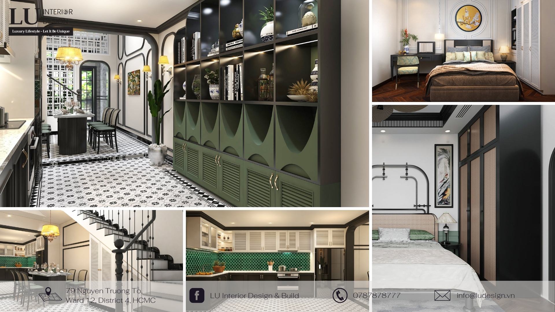Dự án thiết kế và thi công nội thất nhà phố Quận 10 với phong cách Indochine hoài cổ - gần gũi | LU Design thực hiện.