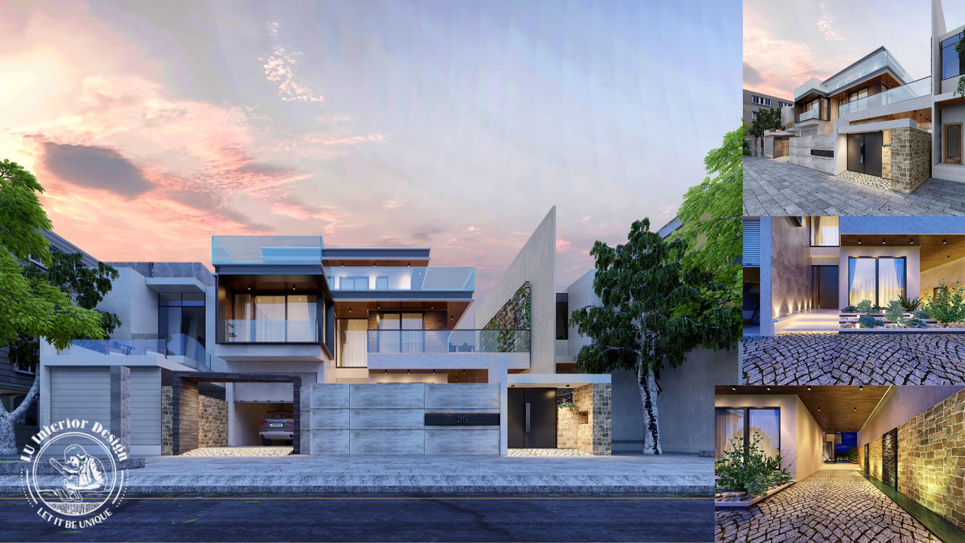 Dự án Biệt thự Vũng tàu - Thi công kiến trúc và nội thất phong cách hiện đại bởi LU Design.